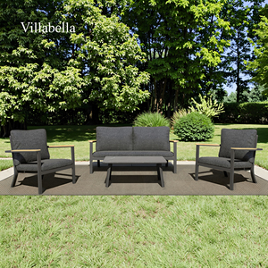 Ensemble de canapés d'extérieur en aluminium pour <span class=keywords><strong>jardin</strong></span>, résistant aux intempéries, mobilier de <span class=keywords><strong>salon</strong></span> de patio pour resort - Product Image 2