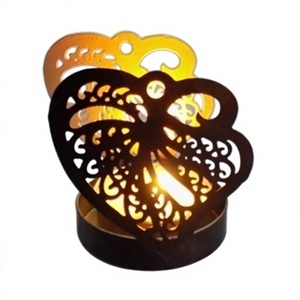 Vintage Filigree Heart Shaped Metal <b>Tea</b> <b>Light</b> <b>Candle</b> <b>Holder</b> Iron Cutout Votive Stand for Valentine's Day Table Decoration - Product Image 1