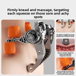 <span class=keywords><strong>Coussin</strong></span> de massage électrique corporel complet pour les trapèzes, avec pétrissage, compression chaude, vibration des tissus profonds et fonction de massage en marche - Product Image 4