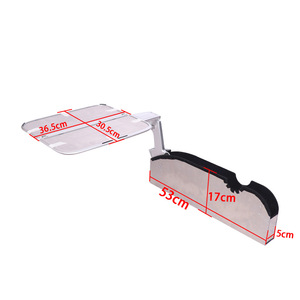 Huihong Xingdao Car Folding <b>Table</b> 36.5x30.5cm Aluminum Alloy Extendable Center Console Tray for Commercial Vehicles - Product Image 1