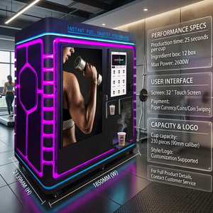 Vending Machine Protein Shake Beverage Dispenser For Gym 12 Canisters 32/55 Inch Touch Screen 4G <b>Wifi</b> Protein Powder Kiosk - Product Image 2