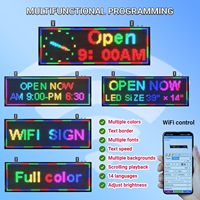 Letrero LED P10 Desplazable de 39x14, Soporte de Pared de Aluminio, Tablero de Mensajes Digital Controlado por WiFi para Negocios, Menú, Cartel