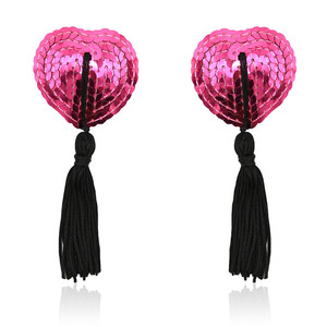 Jouets sexuels, amour, autocollants sexy pour les seins, en forme de cœur alternatif, danse en boîte de nuit, accessoires SM, cache-tétons, rose et - Product Image 1