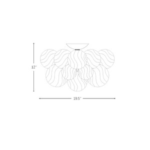 Copper Longree Modern <b>LED</b> Clear Glass Globe Chandelier Surface Mounted <b>Ceiling</b> <b>Light</b> for <b>Bedroom</b> Kitchen Living Room Home Office - Product Image 5