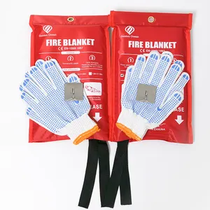 Flexible Fireproof 1X1m Emergency Fire Fighting Fiberglass Fire Blanket CE EN1869 2019