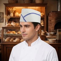 Topi Masak Sekali Pakai OEM Nyaman Bahan Nonwoven Untuk Karyawan Katering Topi Koki