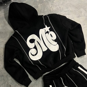 Custom Hoodies <b>Set</b> Oversized Cut and <b>Sew</b> Stitch Straight Leg Baggy Sweatpants and Hoodie <b>Set</b> Tracksuit Sweatsuits Manufacturer - Product Image 6