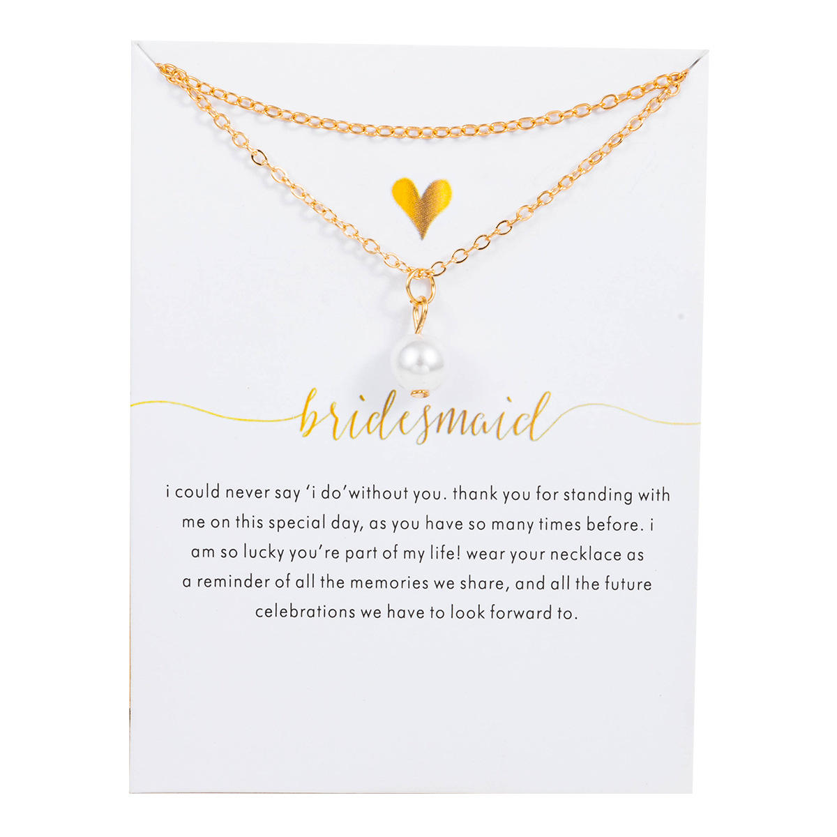 สร้อยคอทองพร้อมการ์ดสีขาว