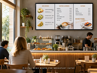 Écran publicitaire numérique mural de 65 pouces, affichage LCD Android 4K pour intérieur, écran commercial