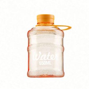 Creative Trendy Mini Bucket Cup Stylish Student <b>Plastic</b> Reusable Food Safe Water Bottle Lid Large Capacity Portable For Men - Product Image 2