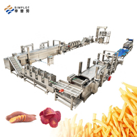 Volledig automatische productielijn voor diepvriesfrieten, industriële machine voor het maken van aardappelchips, commerciële friteuse van roestvrij staal