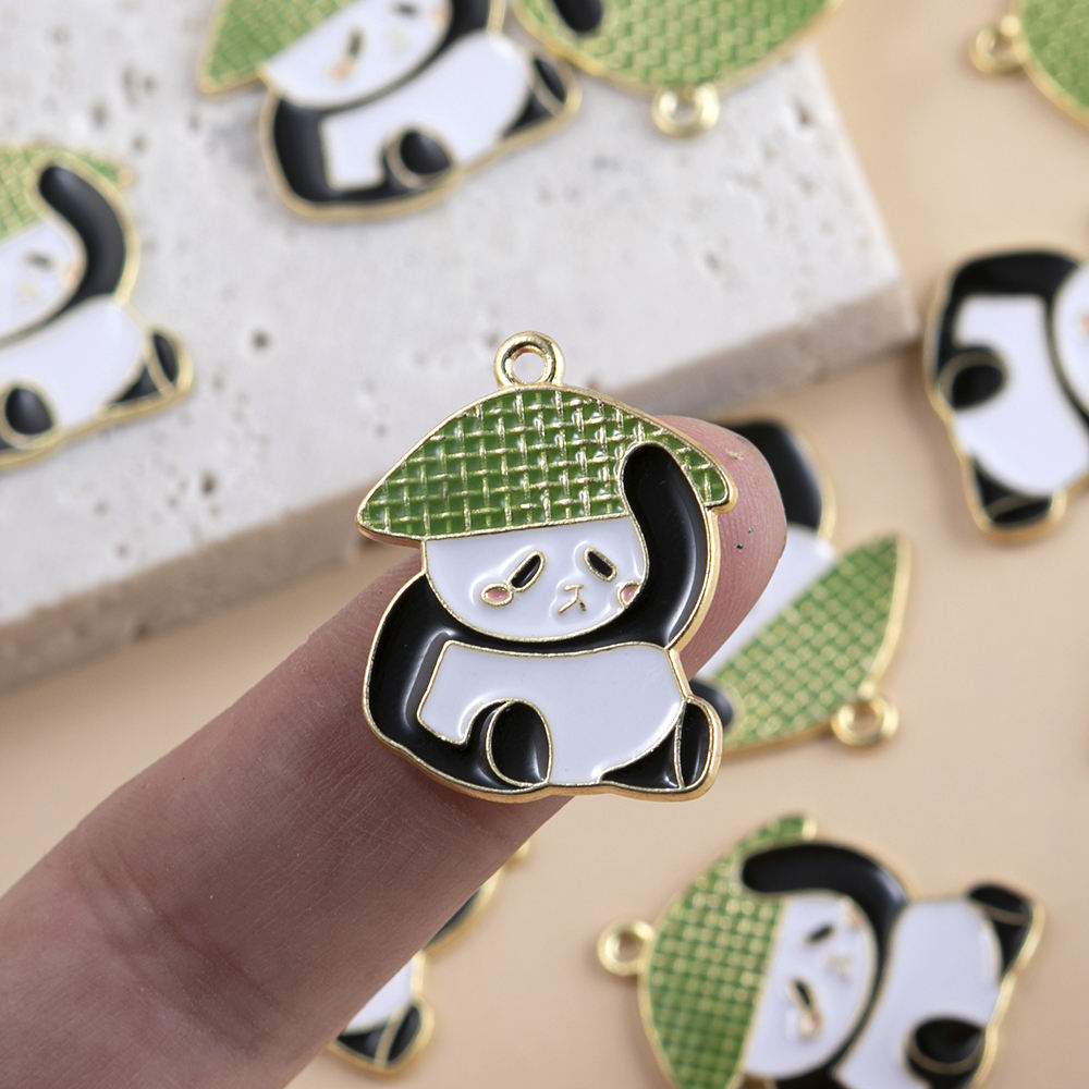 Cartoon Kung Fu Panda cappello di paglia Panda gigante lega di