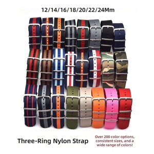 <span class=keywords><strong>Bracelet</strong></span> de <span class=keywords><strong>montre</strong></span> en <span class=keywords><strong>tissu</strong></span> durable TrendybayFive Rings Two Ring, style Zulu sportif, multicolores, ajustement facile - Product Image 1