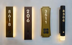 Özel Metal harf işaretleri LED paslanmaz çelik açık su geçirmez duvar adresi kapı daire otel odası ev numarası işareti - Product Image 5