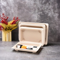 Barquette alimentaire jetable écologique en bagasse de canne à sucre biodégradable avec compartiment pour salade, collation, emballage de biscuits