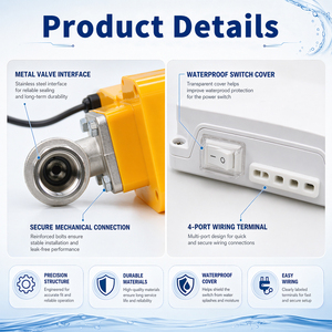 Système de protection contre les fuites d'eau pour maison intelligente, vanne d'arrêt automatique pour chauffe-eau de sous-sol et machine à laver - Product Image 5
