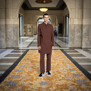 Túnica Musulmana para <span class=keywords><strong>Hombre</strong></span> 2025, Abaya de Algodón, Manga Larga, Color Sólido, Estilo Islámico Informal, Camisa Tipo Túnica, Ropa Árabe de Dubái - Product Image 6