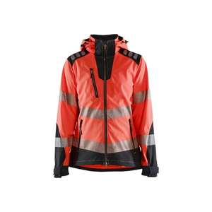 BLAKLADER - 479125135599XS Women’s <b>Hi</b>-<b>Vis</b> Softshell jacket Red/<b>Black</b> - EAN 7330509813447 <b>HI</b>-<b>VIS</b> WORKWEAR - Product Image 1