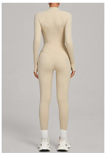 Autumn Jumpsuit <strong>Tight</strong> <strong>Fleece</strong> Yoga Jumpsuit Outdoor Warm Suits Romper - Product Image 3