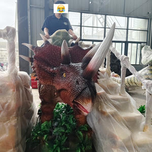 <span class=keywords><strong>Parc</strong></span> d'attractions mécanique moderne d'intérieur Triceratops animatroniques électriques Dinosaur Rides pour adultes et enfants - Product Image 3