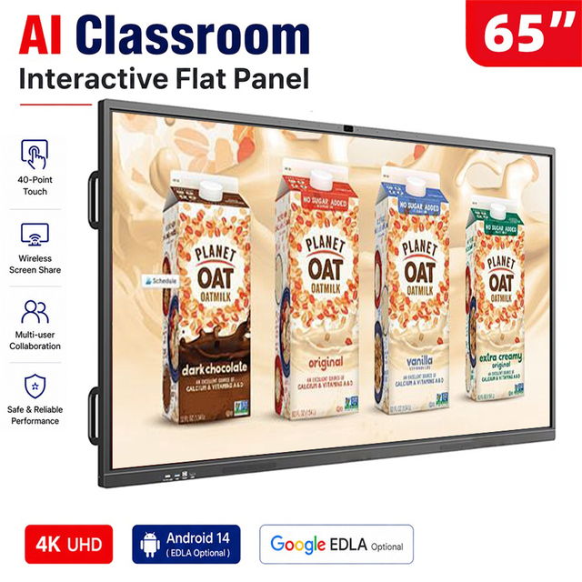 55 Inch Touch Screen Smart Board AI Interactive Flat Panel Digital Display Whiteboard for School Teaching and Education