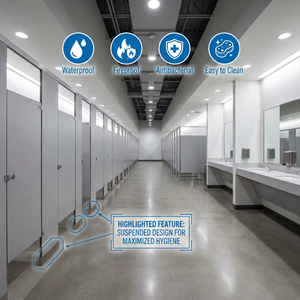 Panel HPL de Muestra Gratuita, Precio de Panel para División de Baños, Utilizado en Centros Comerciales y Gimnasios - Product Image 2