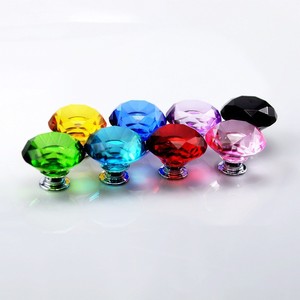 다이아몬드 모양 크리스탈 유리 캐비닛 손잡이 및 손잡이 드레서 서랍 손잡이 주방 캐비닛 손잡이 가구 손잡이 하드웨어 - Product Image 4