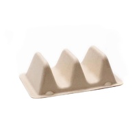 Porte-tacos jetables bonne qualité personnalisé à emporter biodégradable canne à sucre bagasse plateau alimentaire boîte à tacos