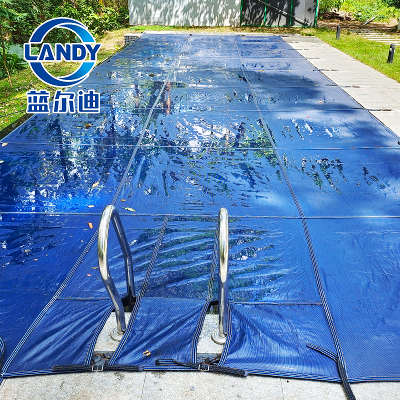 Blue safety pool covers