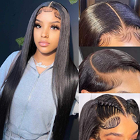 Perruques en cheveux humains HD sans colle 13/14/15A, perruques frontales en dentelle transparente, cheveux vierges indiens bruts, fournisseur