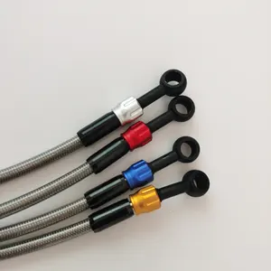 Made in China la lunghezza del colore del tubo flessibile del tubo dell'olio del freno del giunto in alluminio del motociclo può essere personalizzata modifica del colore