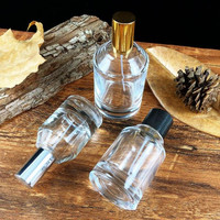 Set Botol Parfum Mewah 30ml 50ml 100ml dengan Pompa Semprot Desain Bahu Miring Buatan China