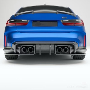 Kit carrosserie en fibre de carbone sèche pour BMW G80 M3, comprenant un diffuseur avant, un spoiler et des jupes latérales style RZ pour G80 M3 - Product Image 3