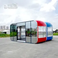 Colorful Mobile House Inflatable Transparent Glass Glamping Tent for Men Cave Private Room 6 m