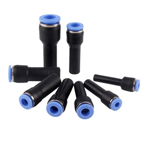 PGJ One Touch Push in <b>Quick</b> Coupling Hose Straight Air Pneumatic Tube Fittings Tube <b>Connector</b> Series Plastic Male Round Casting - Product Image 1