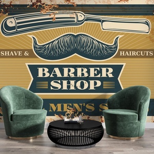 Carta da Parati Murale 3D per Barbiere e <span class=keywords><strong>Salone</strong></span> di Bellezza - Product Image 2