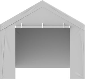Carport tán Bìa Top + Side tường 10x20 ft nhà để xe Lều nơi trú ẩn Tarp nặng không thấm nước UV bảo vệ khung thép dễ dàng - Product Image 5