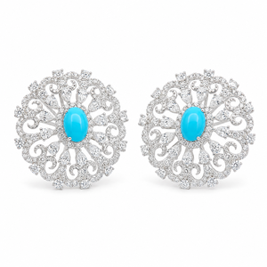 Boucles d'oreilles clous en argent 925 UM Jewelry Versailles Gaze, vente en gros, pour fêtes, anniversaires, cadeau quotidien - Product Image 1