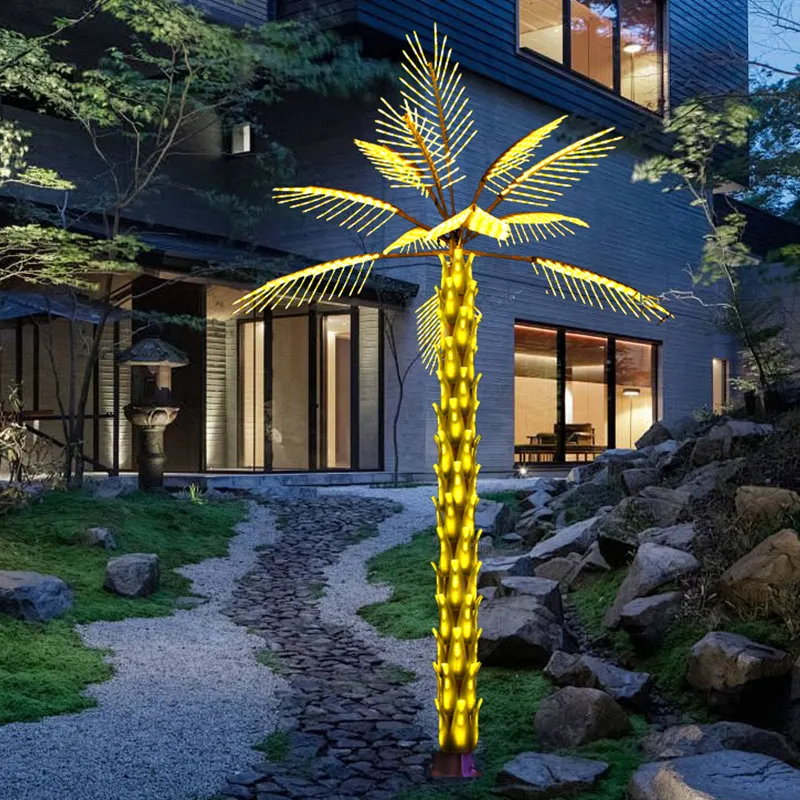 Fabriek Hot Selling Led Kokospalm Light Ip65 Vierkante Park Landschap Lichtgevend Ontwerp Voor Tuinstraatproject Decoratie
