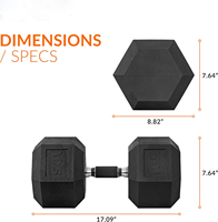 Ensemble d'haltères en fonte en gros d'usine tête hexagonale 2.5KG à 100KG poids libres d'entraînement de musculation pour un usage domestique