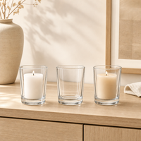 Porte-bougie en verre vide, idéal pour la décoration de table multi-scènes, personnalisable en petites séries, souvenir