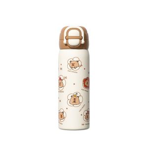 Botella de Agua Térmica Personalizada de 600 ml, Ecológica, de Acero Inoxidable 316, con Diseño de Dibujos Animados, para Estudiantes, Niños y Niñas, para la Escuela - Product Image 1