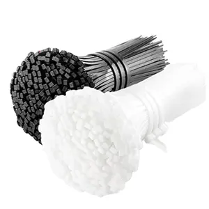 2.5x80mm fascette per cavi in Nylon bianco in plastica adatte per l'imballaggio, l'orticoltura, l'edilizia e altre industrie