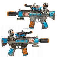 Pistolet mitrailleur de simulation électrique clignotant avec fonction de pulvérisation