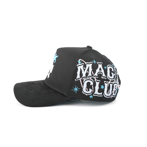 2025 mẫu miễn phí thiết kế ban đầu da lộn rộng vành Rhinestone được trang bị tùy chỉnh bán buôn Giao hàng nhanh Mũ bóng chày - Product Image 5