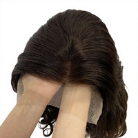 Perruque frontale HD Invisible Melt en dentelle, cheveux humains vierges bouclés naturels noirs, ligne de cheveux pré-épilée, fournisseur