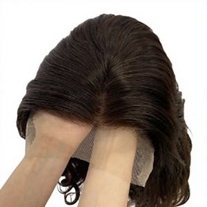 Peluca frontal de encaje HD Invisible Melt, cabello humano virgen negro natural rizado al agua, línea de cabello pre-arrancada, proveedor - Product Image 1