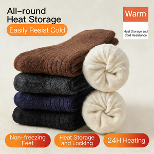 Calze Invernali Termiche da <span class=keywords><strong>Donna</strong></span> 100% Lana Merino, Spesse e a Maglia, Calde e Riscaldanti - Product Image 2