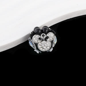 Kunsi Flor <span class=keywords><strong>de</strong></span> cristal púrpura o pesado <span class=keywords><strong>Mickey</strong></span> Ball cuentas <span class=keywords><strong>de</strong></span> agujero recto DIY teléfono móvil llavero bolsa <span class=keywords><strong>de</strong></span> acceso - Product Image 4