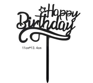Decorazione per Torta a Forma di Farfalla, Topper in Acrilico Dorato con Lettere Geometriche Rotonde, Decorazione per Torta di Compleanno - Product Image 6